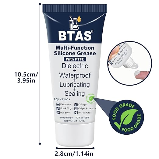 Dielectric Grease for Electrical Connectors Automotive Spark Plug Boot Battery Terminal Marine Dialectical Electronics Wiring Die Electric Contact Silicone Dialectric Grease 1 oz 1 Pcs