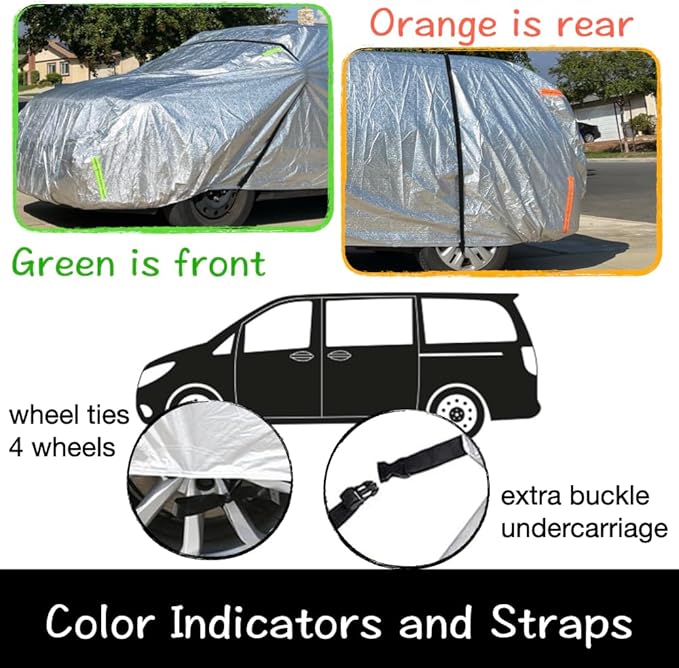 Urby Sienna Car Cover and Odyssey Car Cover, Ultimate Waterproof Solution, Ideal Fit as Mini-Van Cover for Caravan, Pacifica, Carnival, Sedona and Quest.