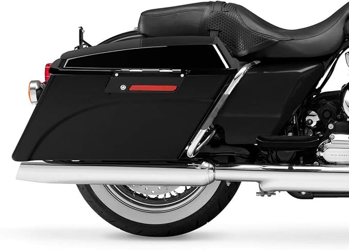 XFMT Glossy Black Hard Saddlebags W/ 6x9 Speaker Lids Black Latches For Harley Touring Road King Street Glide Road Glide Electra Glide Ultra Classic 1994-2013