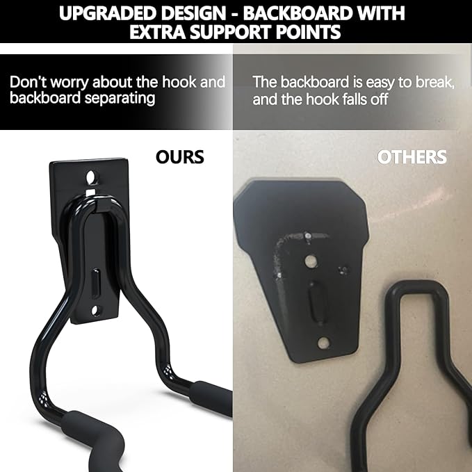 3-H Weed Eater Hanger 1 Pack,1 Large Garage Wall Hooks,1 Extension Strap,Utility Weedeater Rack,Tool Hangers for Organizing and Hanging Weed Wacker,Leaf Blower,String Trimmer,Power Tool in Garden