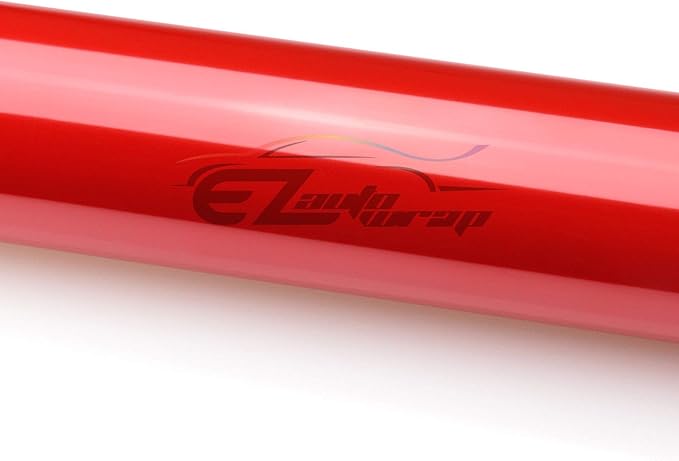 EZAUTO WRAP Free Tool Kit 12"x48" (1FT x 4FT) Glossy Red Headlight Taillight Fog Light Side Marker Vinyl Tint Film Self Adhesive