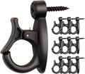 Light Hanger Hooks,String Light Hooks,Screw-in Hooks for Hanging String Lights and Wire,Plants,Wind Chimes,Plastic,Black,20 Pack