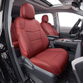 EKR Sienna Seat Covers for 2021 2022 2023 2024 2025 Toyota Sienna LE, XLE,8 Seats,2nd Row 4/2/4 Split,Waterproof Seat Covers Full Set for Trucks,Car Seat Protectors - Three Row,Leather (Burgundy)