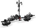 Arksen Electric Bike Rack Hitch, Foldable Quick Release Smart Tilting 2 Ebike Rack Platform Style Carrier w/Car Lock for Up to 5.5" Fat Tires for Car, SUV, Trucks - 170 lbs Heavy Weight Capacity
