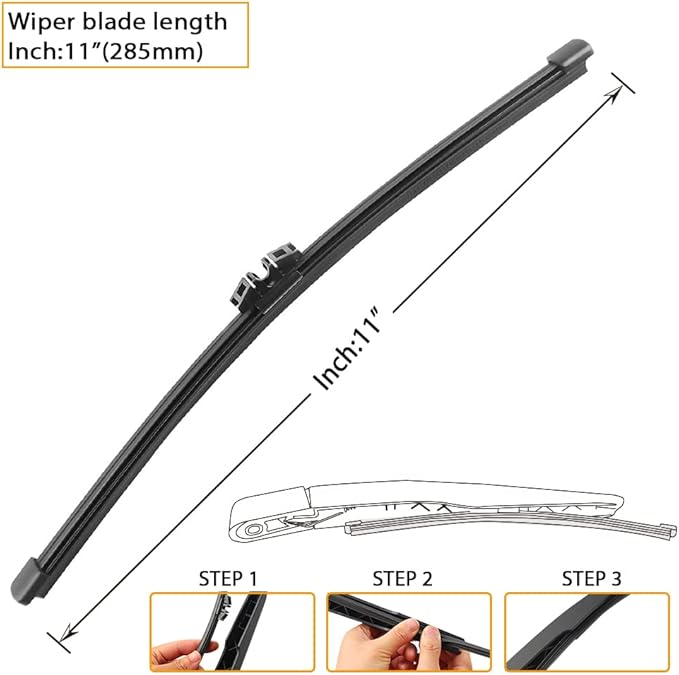 AUTOBOO 28"+28" Windshield Wipers with 11" Rear Wiper Blade Replacement for Ford Escape 2013-2019 -Original Factory Quality (Pack of 3)
