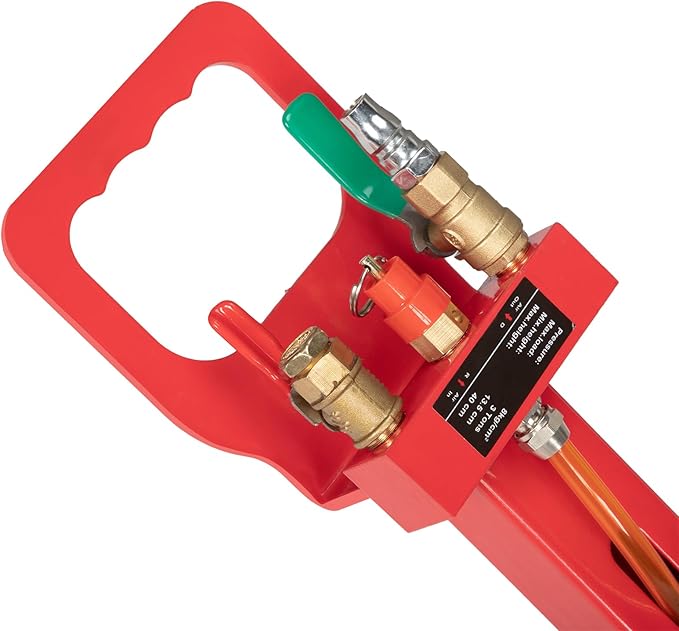 Air Jack 3 Ton/6600 lbs Airbag Jack Pneumatic Jack Lift Up to 15.75 Inch 3-5S Fast Lifting Air Bag Jack for Garage Cars Trucks with Adjustable Long Square Handle Red