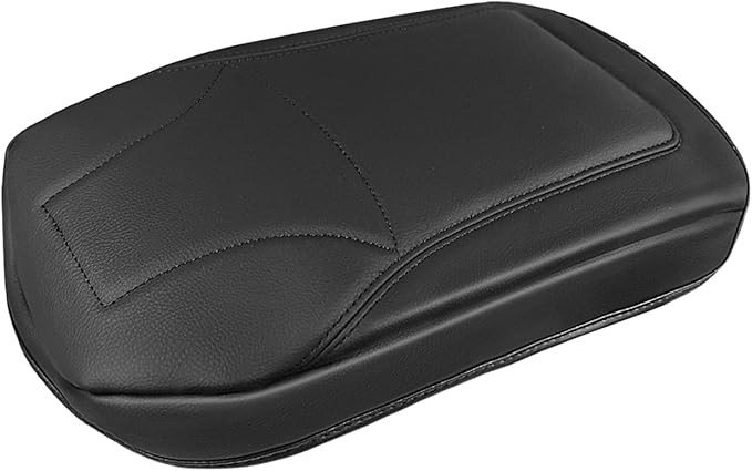 Muslogy Center Console Armrest Cover Compatible with Toyota RAV4 2019-2025 Comfort Armrest Pad Arm Rest Cushion Vegan Leather Protector Regular Thick