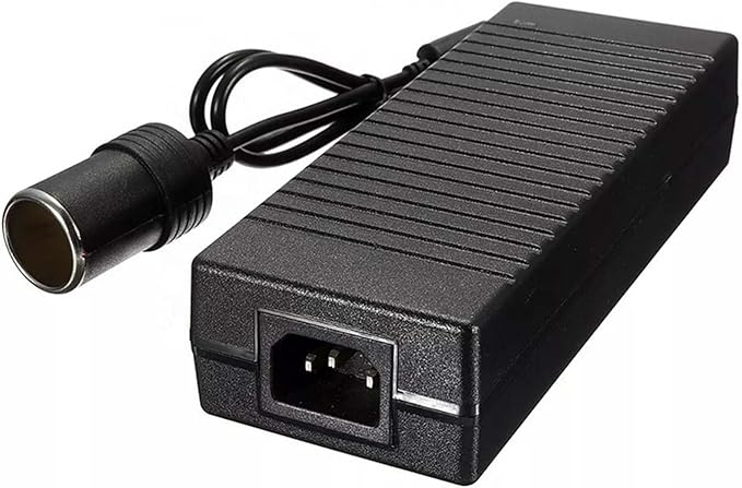 12V 15A Power Adapter Car Charger Converter,Car Cigarette Lighter Socket AC/DC Power Supply Adapter Transformer for Tire Inflator, Car Refrigerator, Car Vacuum Cleaner, and Other Car Devices
