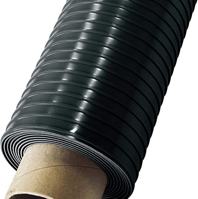 G-Floor Garage Flooring 5' x 10' Midnight Black Ribbed Channel Vinyl Protector Mat - Industrial Strength for Home or Commercial Use