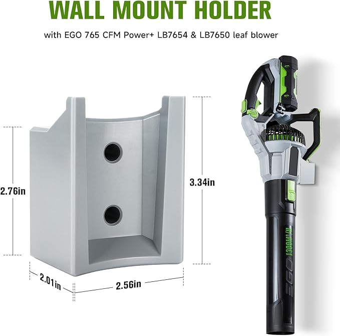 Leaf Blower Wall Mount Holder Compatible with EGO 765 CFM Power+ LB7654 & LB7650 Leaf Blower, Wall Mount Holder Bracket for Leaf Blower Storage