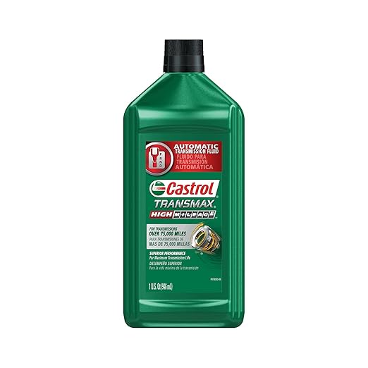 Castrol Transmax High Mileage Automatic Transmission Fluid, 1 Quart (Pack of 6)