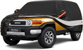 10 Layers SUV Car Cover Custom Fit for Toyota FJ Cruiser (2006-2017), Waterproof All Weather for Automobiles, Outdoor Full Cover Sun Dust Rain Protection with Cotton. Black