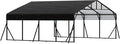 20' x 20' x 8.5' Heavy Duty Metal Carport with Galvanized Steel Roof, Steel Carport Kits Outdoor with Metal Roof, Galvanized Car Shelter for Tractors, Pickup, Boat, Car