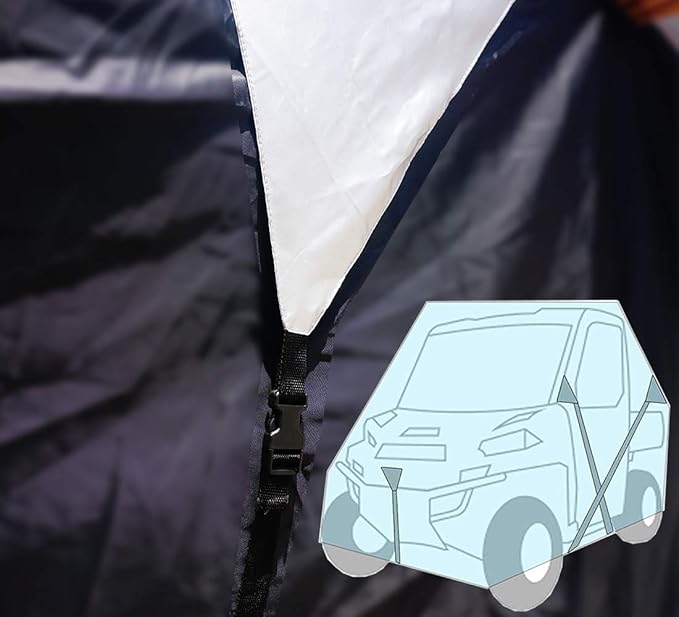 UTV Cover with Heavy Duty 420D Oxford Fabric, Side by Side UTV Cover Protects from Rain, Hail, Leaves and UV, 165’’x70’’x75’’ Utility UTV Cover Fit Polaris Can-Am Defender