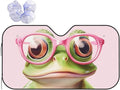 Funny Frog Car Sun Shade Windshield Sunshade Foldable Front Window Shield Cover for Truck SUV
