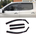 4Pcs Side Wind Vent Deflector,in-Channel Style Tape On Dark Smoke Shade Sun Rain Guards,Nice Window Visor fit for 2004-2015 Nissan Titan Crew Cab 194858