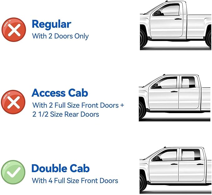in-Channel Window Visors Rain Guards for 2016-2023 Toyota Tacoma Double Cab, Window Vent Wind Deflectors Visors Shades for 16-23 Tacoma