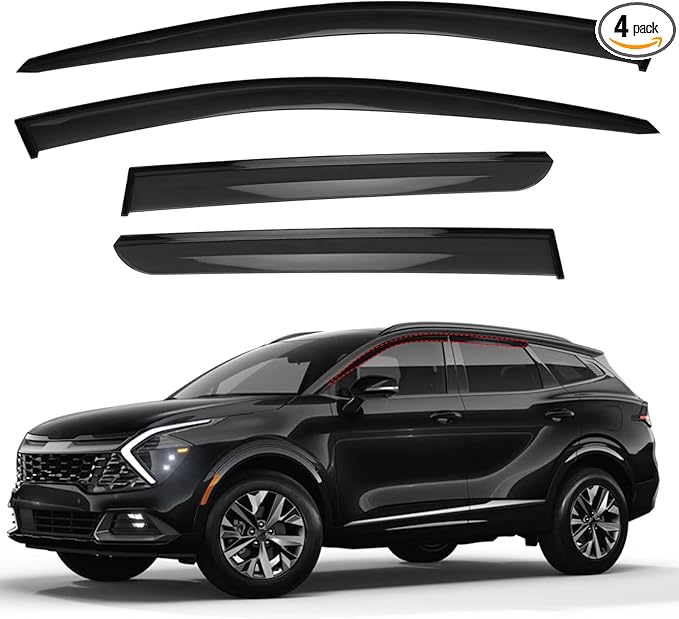 ZONFANT Window Rain Guards, Side Window Deflectors, Sun Visor Rain Vent Window Guards (4 Pcs) Compatible with KIA Vehicle 2023 2024 2025 Sportage