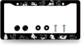 Cats License Plate Frame Cute Animal Cat License Plate Holder Stainless Steel Funny Design Compatible with Standard License Plate for USA Canada 12.3" x 6.3" with 2 Screws