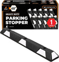 Xpose Safety 48" Heavy Duty Rubber Parking Stopper – 1 Pack Wheel Blocks for Garage, Driveway, or Ramp – Car Bumper Stop with White Reflective Strips – Removable Floor Mount