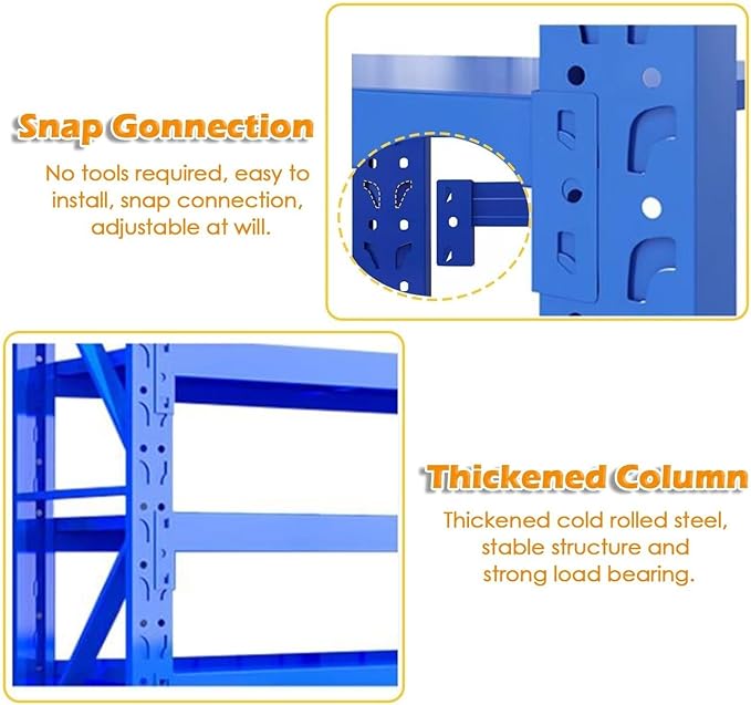 Adjustable Height Tire Storage Rack for Garage, Maximum Load 1100 lbs, Blue, 3 Tiers(59x19.6x78.7in)