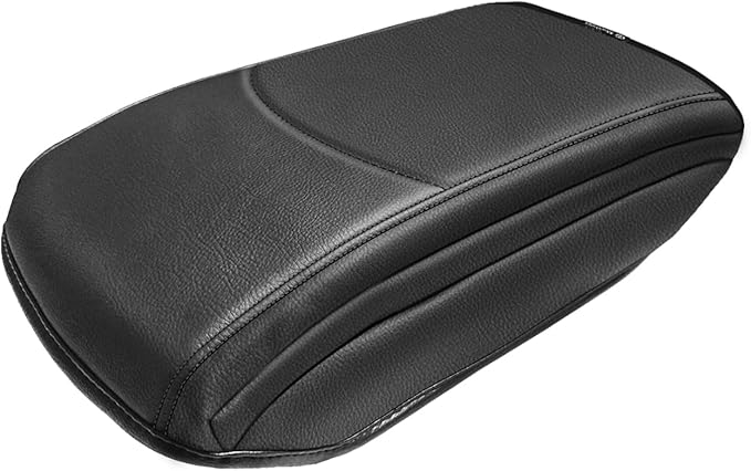 Muslogy Center Console Armrest Cover Compatible with Toyota 4Runner 2010-2024 Comfort Armrest Pad Arm Rest Cushion Vegan Leather Protector 1-Inch Extra Thick
