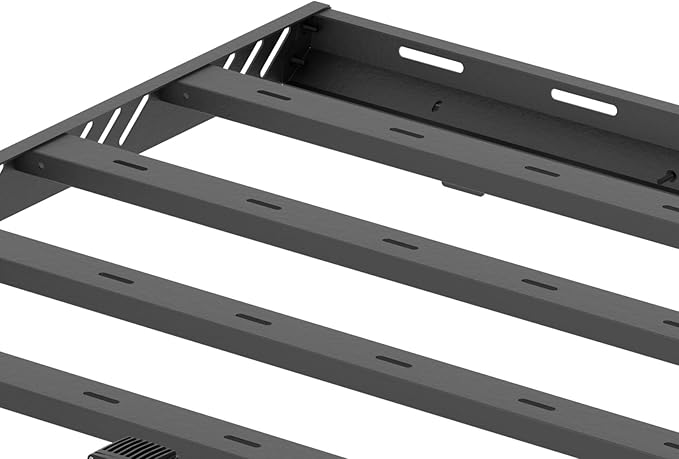 Roof Rack Cargo Basket with 4PCS LED Light Bar Compatible for 1997-2006 Jeep Wrangler TJ 2 Doors Hardtop, Luggage Racks Rooftop Storage Carrier (Black)