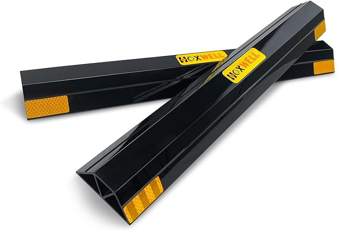 24 Inch (New Upgrade) 2 PCS Heavy Duty Car Parking Stopper for Garage, Parking Aid Protects Car, Parking Gadgets Easy to Install 2 Packs, 24" L x 3.7" W x 1.8" H