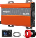 2080W Pure Sine Wave Inverter, 12V DC to 110V/120V AC, 6000W Peak, 5V/2.1A USB, Quiet Fan, Capacitor, Off-Grid Solar Power for RV, Camping, Emergency, Truck (LGE-24-2080TI)
