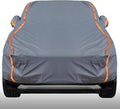 KEYOOG Universal Waterproof Heavy Weight Full Car Covers, Fit SUVs, All Weather, Outdoor Full Cover Weatherproof UV Sun Protection Snow Dust Storm Resistant with PEVA Cotton, Fit Length 198"-208"