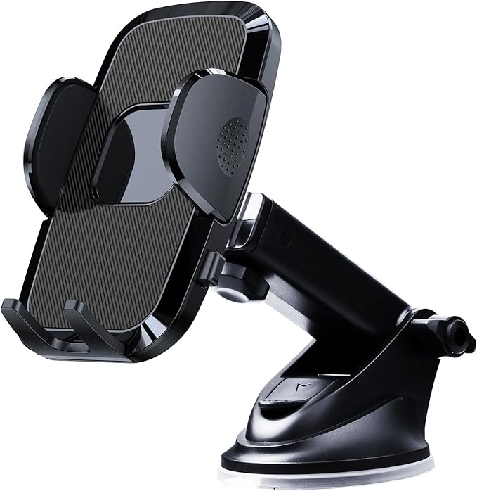 [Military-Grade Construction Phone Holders for Your Car, 2025 New Car Phone Holder Cell Smartphone Mount Windshield Dashboard Suction Cup Stand Truck Cradle for iPhone Samsung Android All