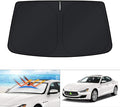 KUST Windshield Sun Shade for 2014-2024 Maserati Ghibli Accessories Custom Fit Sunshade Foldable Window Sun Visor Protector Blocks UV Rays Keep Your Car Cooler