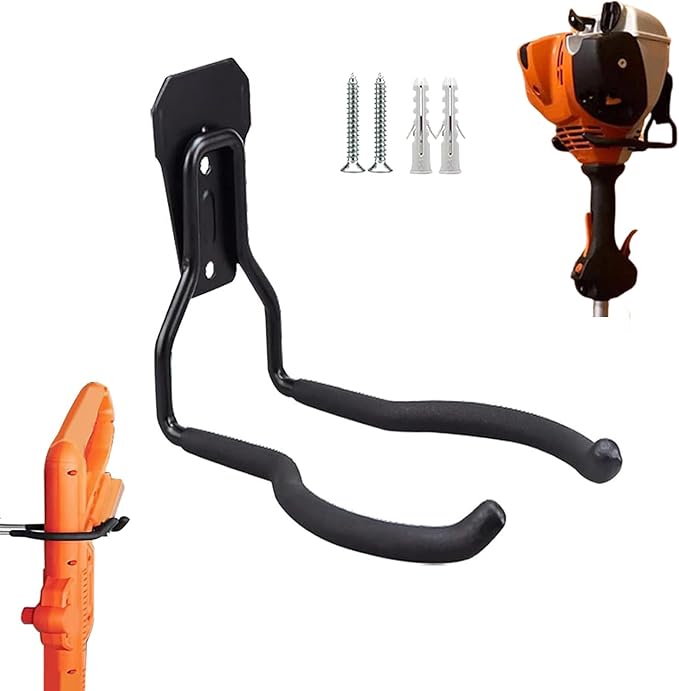 2Pcs Leaf Blower Hanger for Garage, Leaf Blower Rack for Garage, Leaf Blower Hanger for Wall, Leaf Blower Hooks for Garage, Perfect for Garage Wall Tool Organizers and Storage, No Blower (U-Type)