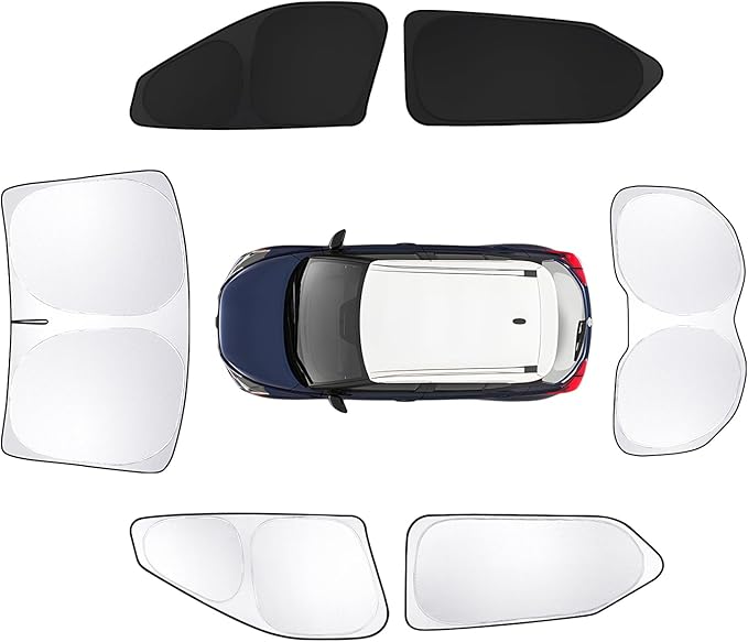 6pcs Car Window Shades for Nissan Kicks 2018-2024 Accessories,Windshield Side Rear Full Sunshade,Sun Visor UV Blocking, Privacy Protection and Blackout for Camping Outdoor