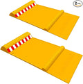 2 Pack Parking Mats for Garage Floors, 21.6" x 11" x 1.9" Heavy Duty Garage Car Parking Mat with High Visibility, Wheel Stops for Car Truck Indoor Outdoor, Yellow
