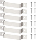 6 Pcs Tape Measure Clip Tape Measure Holder Bench Belt Universal Tool with Screws Stainless Steel Tool Hanger Storage Dock for Mount Drill Power Measures and Belt Clips (Silver)