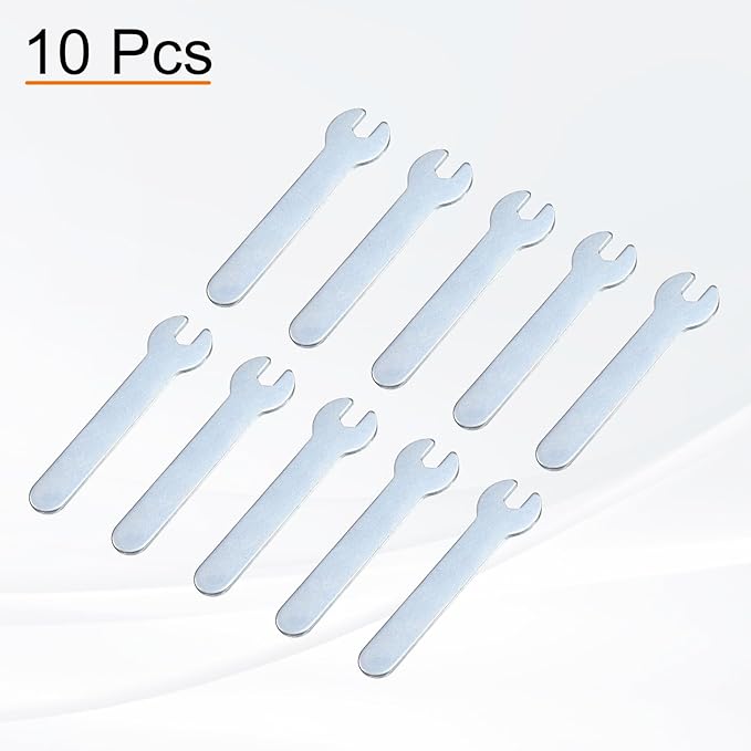HARFINGTON 10pcs Small Wrench 5x66x1.5mm Metric U-Shaped Single Open Ended Spanner Super Thin Flat Head Galvanizing Wrench for Automotive Repair Furniture Assembly
