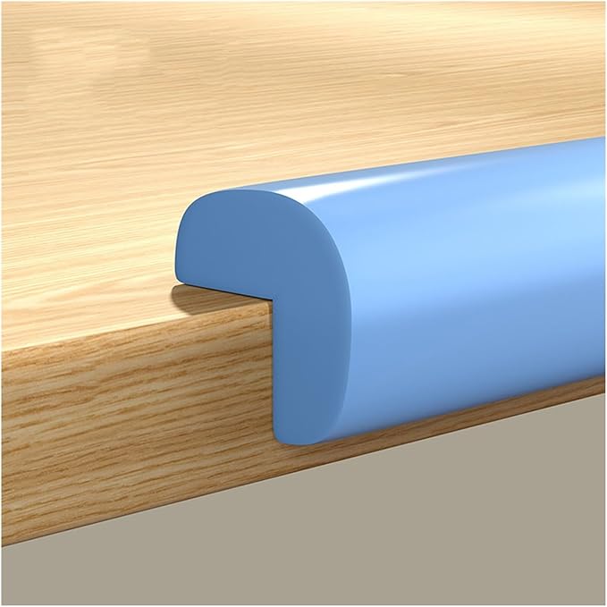 XPLKQXE Sharp Edge Safety Corner Edge Foam Padding, Edge Guards Bumpers Adhesive, Edge Corner Protector Guards for Table Edges & Sharp Corners(Blue,5pcs)