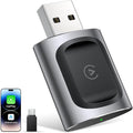 AuroraLink Wireless Carplay & Android Auto Adapter 2-in-1 Stable & No Delay Carplay Wireless Adapter Convert Wired to Wireless Car Play Dongle for iOS 10+/Android 11+ (Grey)