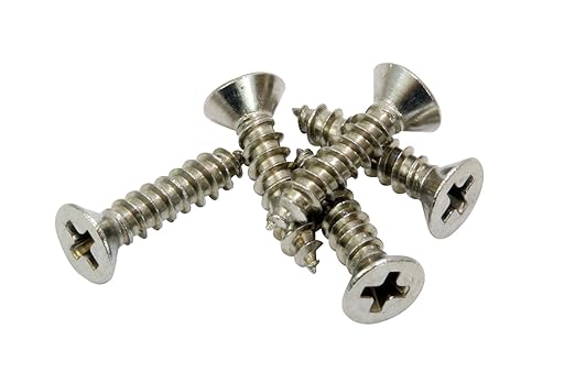 #4 x 3/4" Stainless Flat Head Phillips Wood Screw, (100 pc), 18-8 (304) Stainless Steel Screws by Bolt Dropper, Glasses Screws