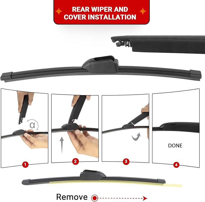 Windshield Wiper Blades Replacement for Kia Niro 2017 2018 2019 2020 2021 2022 Original Factory Quality Front Rear Wipers Blade Set for My Car - 26" 16" 12" (Pack of 3)