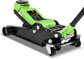 DNA MOTORING Low Profile Hydraulic Trolley Service/Floor Jack, 4 Ton (8000 lbs) Capacity, Lifting Range 4.5"-20", Green, TOOLS-00307-GR