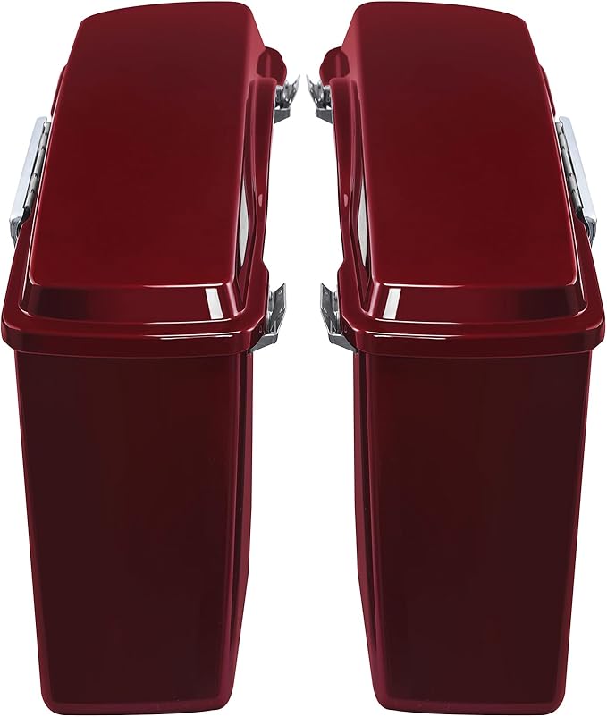 Green-L Red Hard Saddlebags Fit for Harley Touring Street Glide Road King Electra Glide 1994-2013