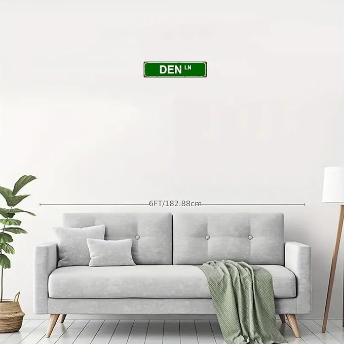 DEN LN Space Vintage Metal Tin Sign, Street Sign, Home Decor, Room Decor, Wall Decor, Bathroom Decor, Bar Decor, Cafe Decor, Garage Decor, 16 x 4 Inch