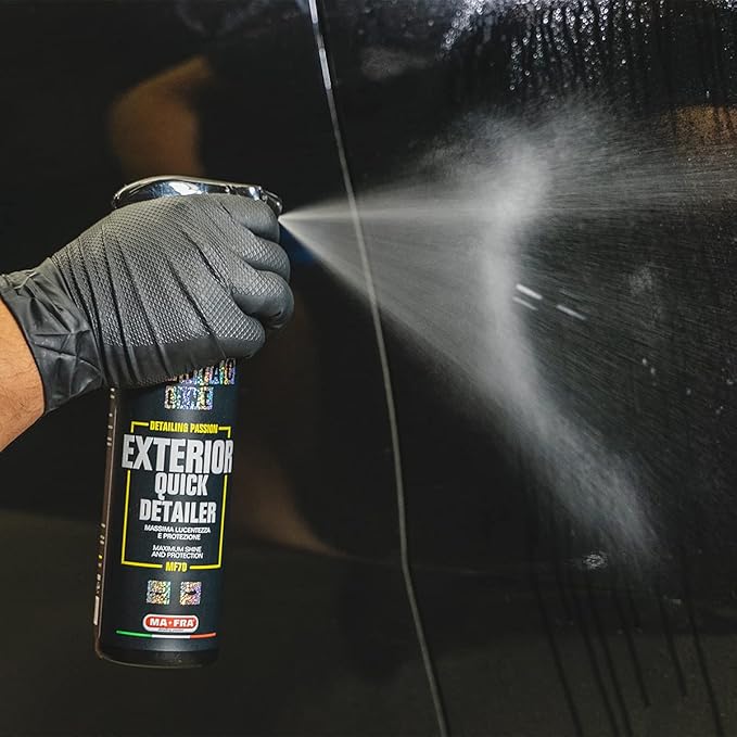 Mafra, Maniac Car Detailing Line, Exterior Quick Detailer, 16.9 oz, Maximum Shine and Protection in Few Wipes, Cleans, Polishes, and Protects External Car Surfaces