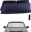 Windshield Sun Shade Umbrella for 2022-2025 Volkswagen VW Taos Accessories: Custom Fit 240T Silver, Double Thickened Foldable Sunshade Window Sun Visor, Ultimate 99% UV Blocking for S/SE/SEL/Trendline