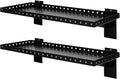 Slatwall Shelves 24 Inch, Slatwall Accessories for Retail, Garage, Home Storage, Heavy Duty Slat Wall Hanging Shelf (2, Black)