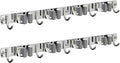 2 Pack Mop and Broom Holder Wall Mount, Non-slip Broom Hanger Wall Mount, Heavy Duty Mop Broom Organizer for Kitchen Garden Garage Laundry Room Wall Decor Organization and Storage Silver 4R5H