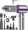 Handheld Car Vacuum Cleaner Cordless,21000Pa High Power Hand Held 3-Speed Adjustment and Multi-Nozzles Cleaner for Car, Home, Office, Pet Hair