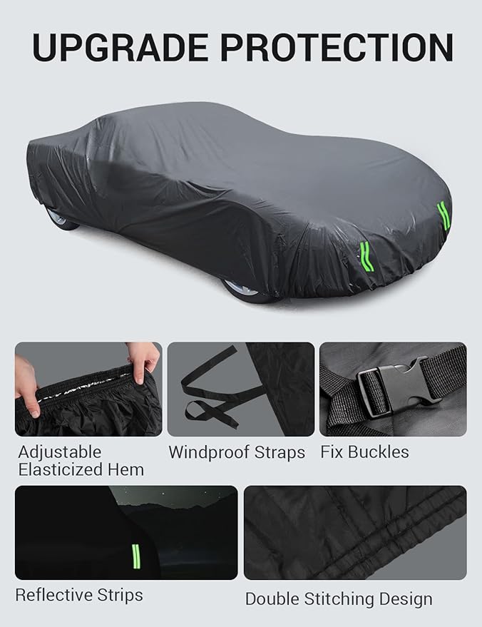 Proadsy 2025 Upgrade Car Cover Compatible with C5 Corvette 1997-2004 Windproof All Weather Waterproof Sun Rain UV Dust Snow Protection Outdoor Covers